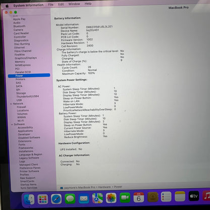 2022 Apple MacBook Pro 13.3" M2 8C GPU 3.5GHz 8GB RAM 256GB SSD A2338