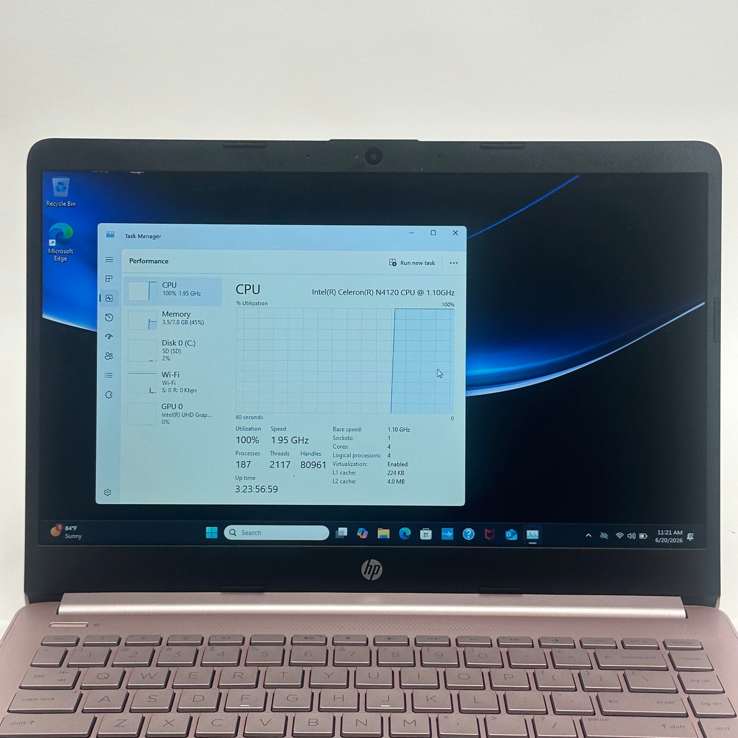 HP Laptop 14-CF2112WM 14" Celeron N4120 1.1GHz 4GB RAM 64GB SSD
