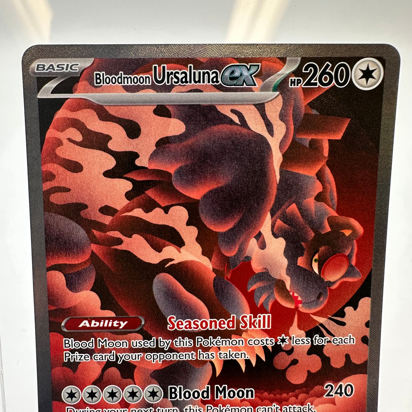Pokémon TCG Bloodmoon Ursaluna EX #168 Prismatic Evolutions Holo 