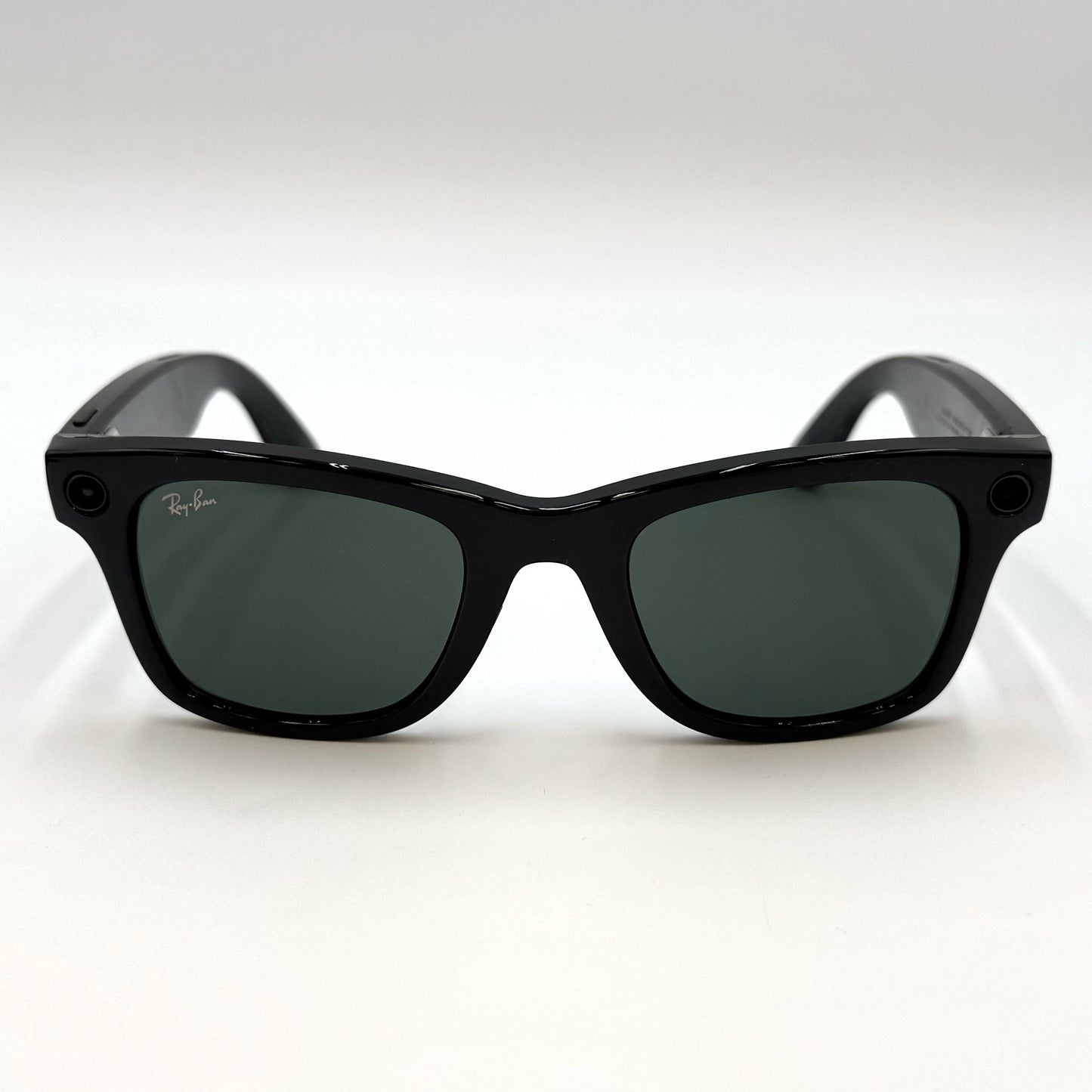 New Ray-Ban Meta Wayfarer Smart Sunglasses RW4006 50/22/150 Shiny Black/G15 Green