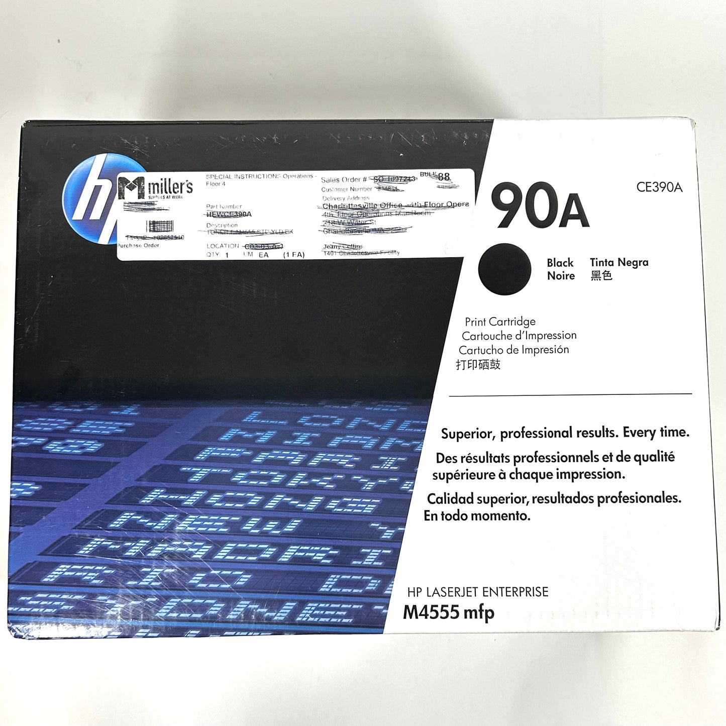 New HP 90A CE390A Black Print Cartridge