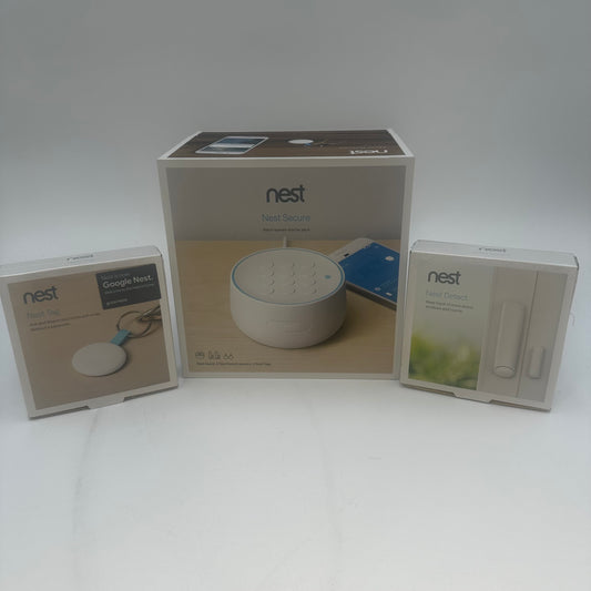 Google Nest Secure Starter Pack Alarm System Starter Pack White H1500ES with extra Nest Detect and Nest Tag