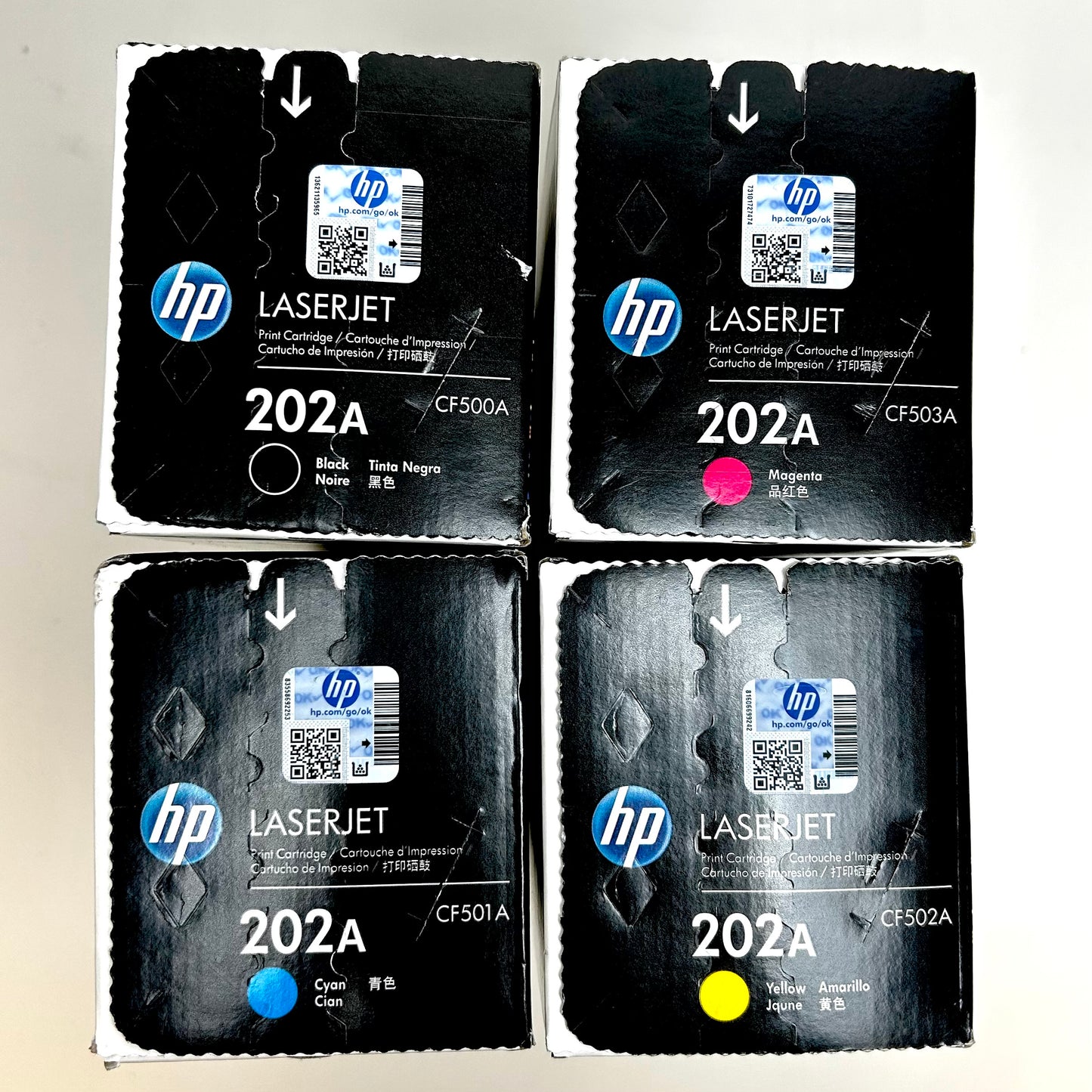 New HP 202A CF500A Black, Cyan, Magenta, Yellow Print Cartridge