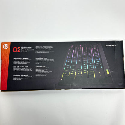 New CyberPower PC Play Ready NOHI 02 RGB Wired Gaming Keybaord KB-161-104