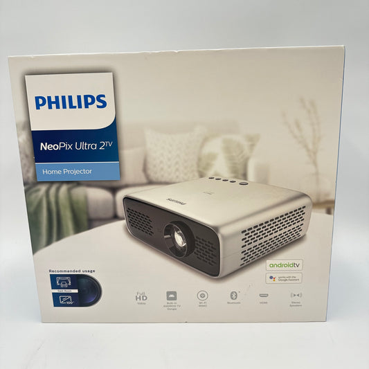 New Philips Neopix Ultra 2TV Full HD Smart Home Theater LCD Projector NPX643/INT