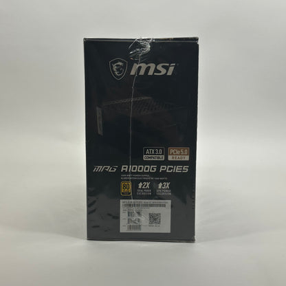 New MSi MPG A1000G MPGA1000GPCIE5 80 Plus Gold 1000W Fully Modular Power Supply