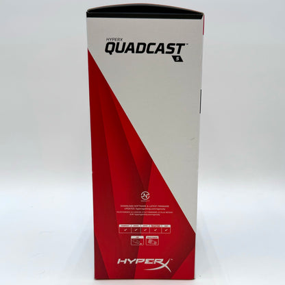 New HyperX QuadCast S RGB LED USB Cardioid Microphone 4P5P7AA - Black