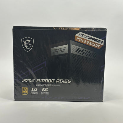 New MSi MPG A1000G MPGA1000GPCIE5 80 Plus Gold 1000W Fully Modular Power Supply