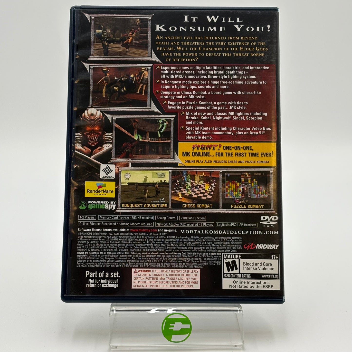 Mortal Kombat: Kollection (Sony PlayStation 2 PS2, 2008)