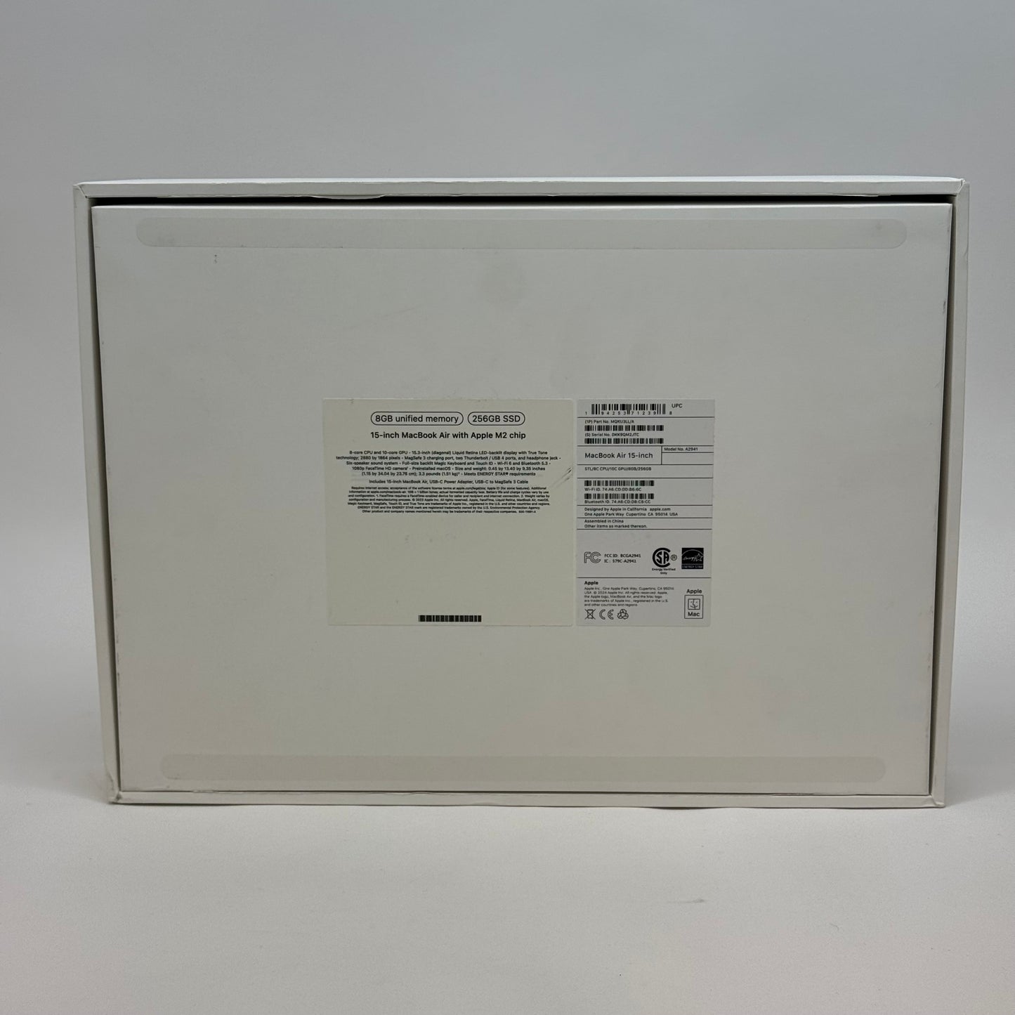 2023 Apple MacBook Air 15" M2 10C GPU 3.5GHz 8GB RAM 256GB SSD MQKU3LL/A