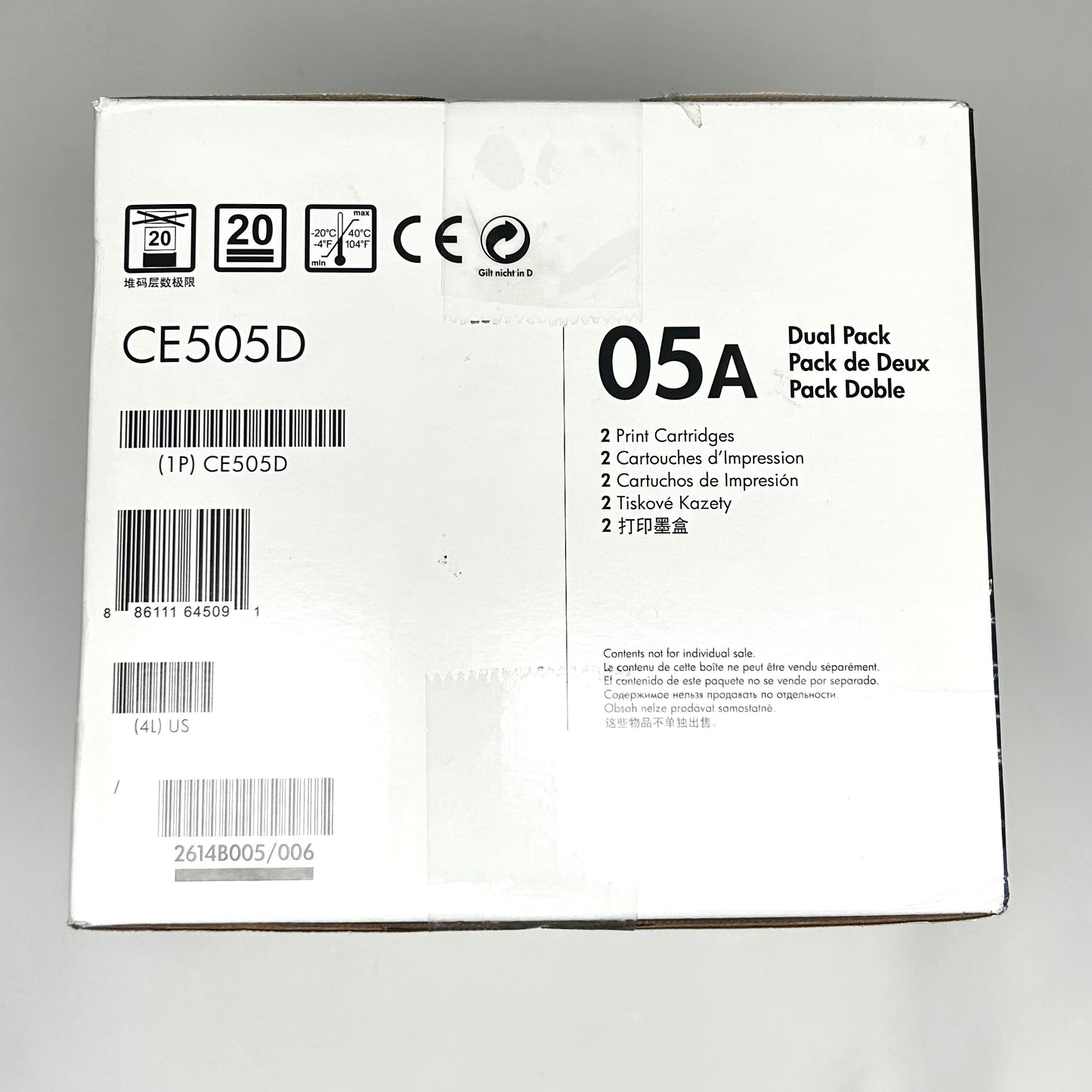 New HP 05A CE505D Black Print Cartridge