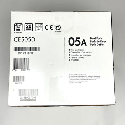 New HP 05A CE505D Black Print Cartridge