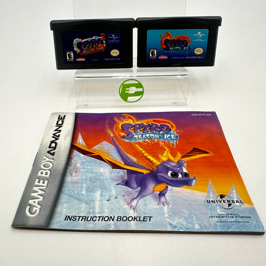 Spyro Season of Ice & Spyro Season of Flame (Nintendo GameBoy Advance, 2001 & 2002) - Cartridges Only