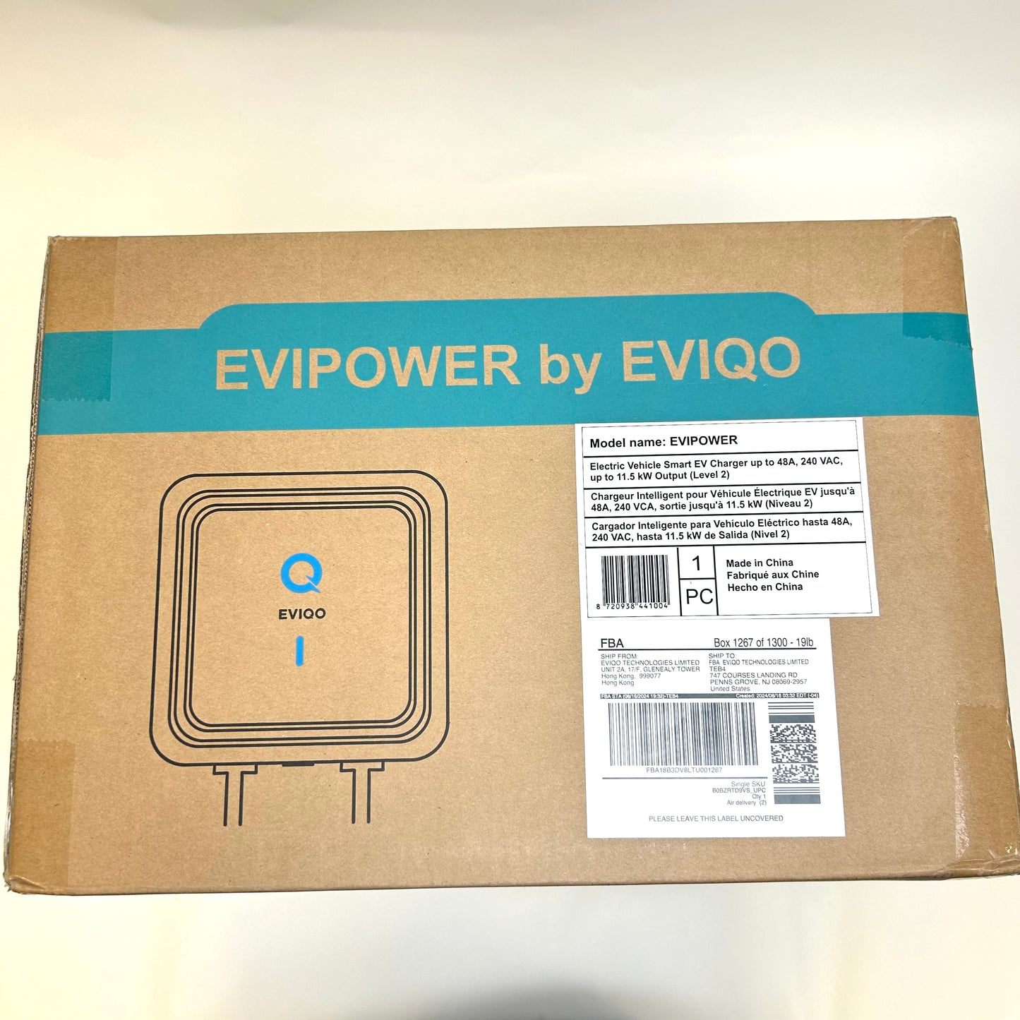 New EVIQO Level 2 Electric Vehicle Smart Charger EVIPOWER