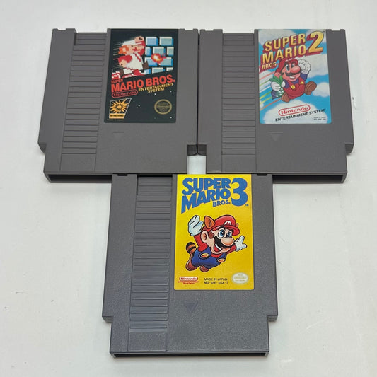 Lot of  3 Nintendo NES Games Super Mario Bros. 1 2 3