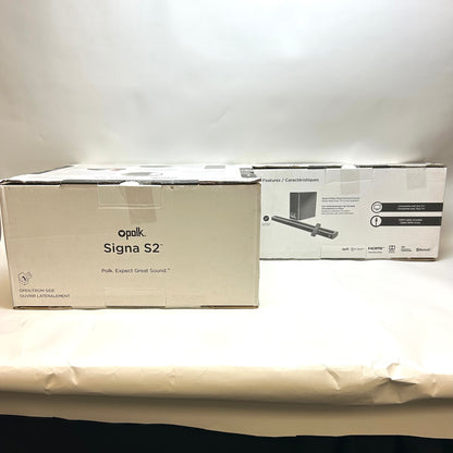 New Polk Audio Signa S2 Sound Bar & Subwoofer Black AM6214-A