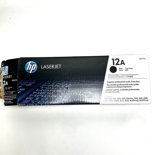 New HP 12A Q2612A Black Print Cartridge