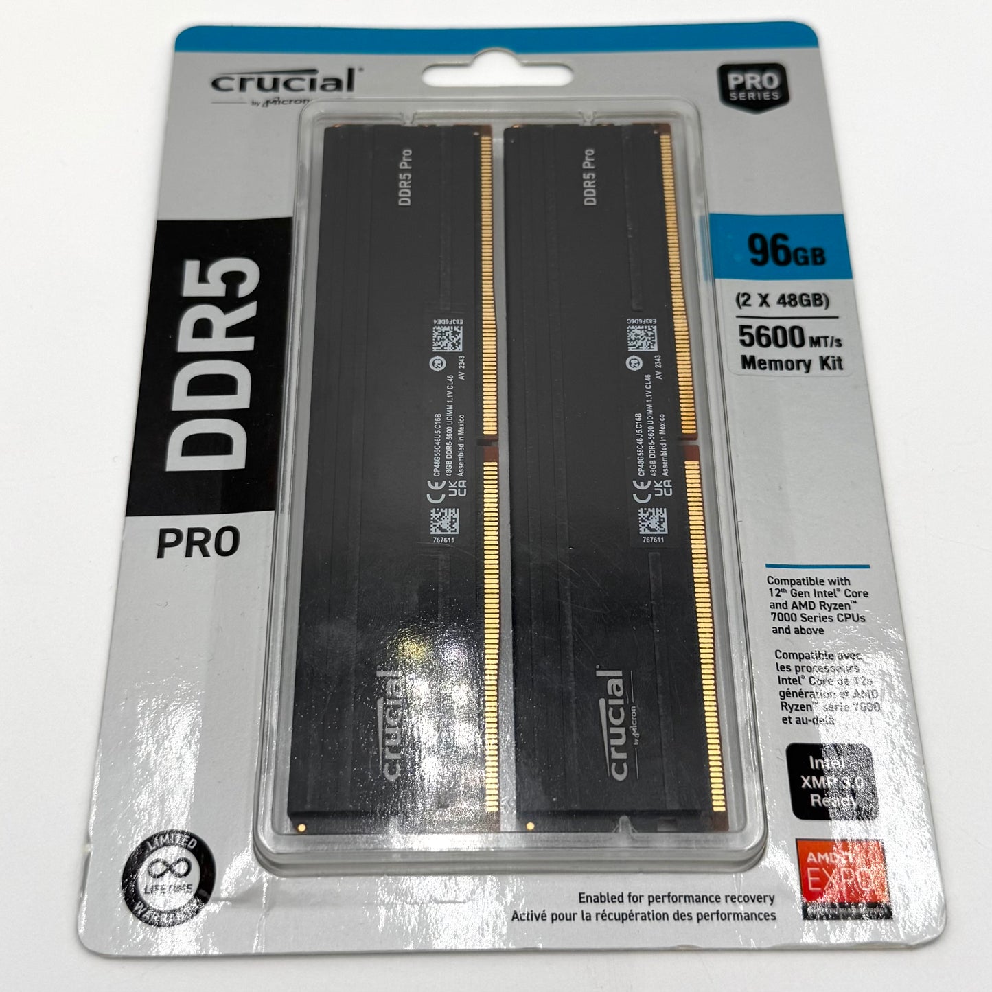 New Crucial Pro DDR5 RAM Kit 96GB 5600MHz (2x48GB) RAM