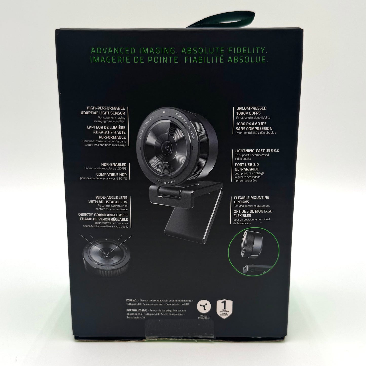 Razer Kiyo Pro USB Camera with High-Performance Adaptive Light Sensor RZ19-0346