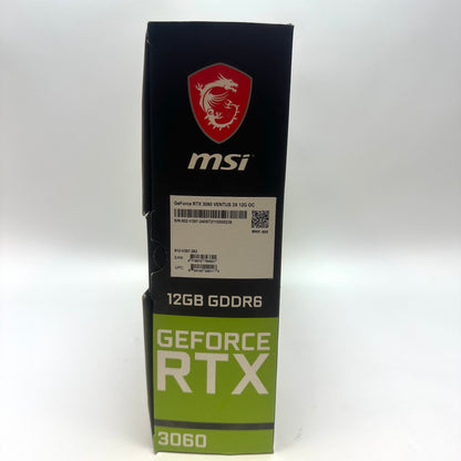 New MSI GeForce RTX 3060 VENTUS 3X 12G OC 12GB GDDR6 Graphics Card 912-V397-282