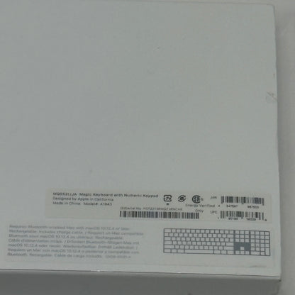 New Apple Magic Keyboard with Numeric Keypad A1843 White