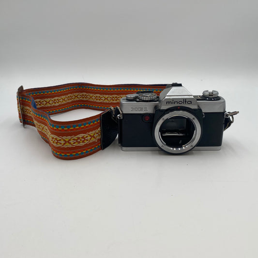 Minolta XG1 35 MM SLR Film Camera with MD Rokkor-X 45 MM F2 Lens (Broken Rewind Knob)