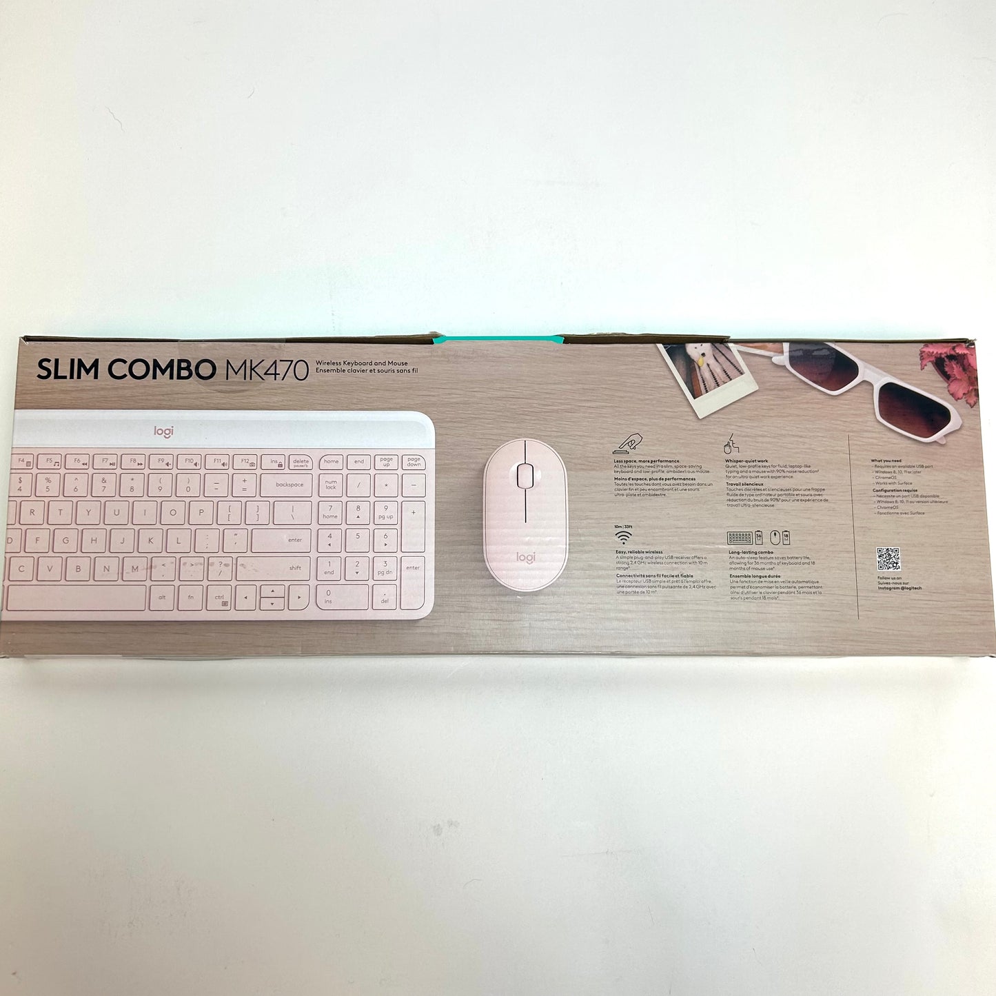 New Logitech Slim Combo MK470 Wireless Keyboard and Mouse 920-011311