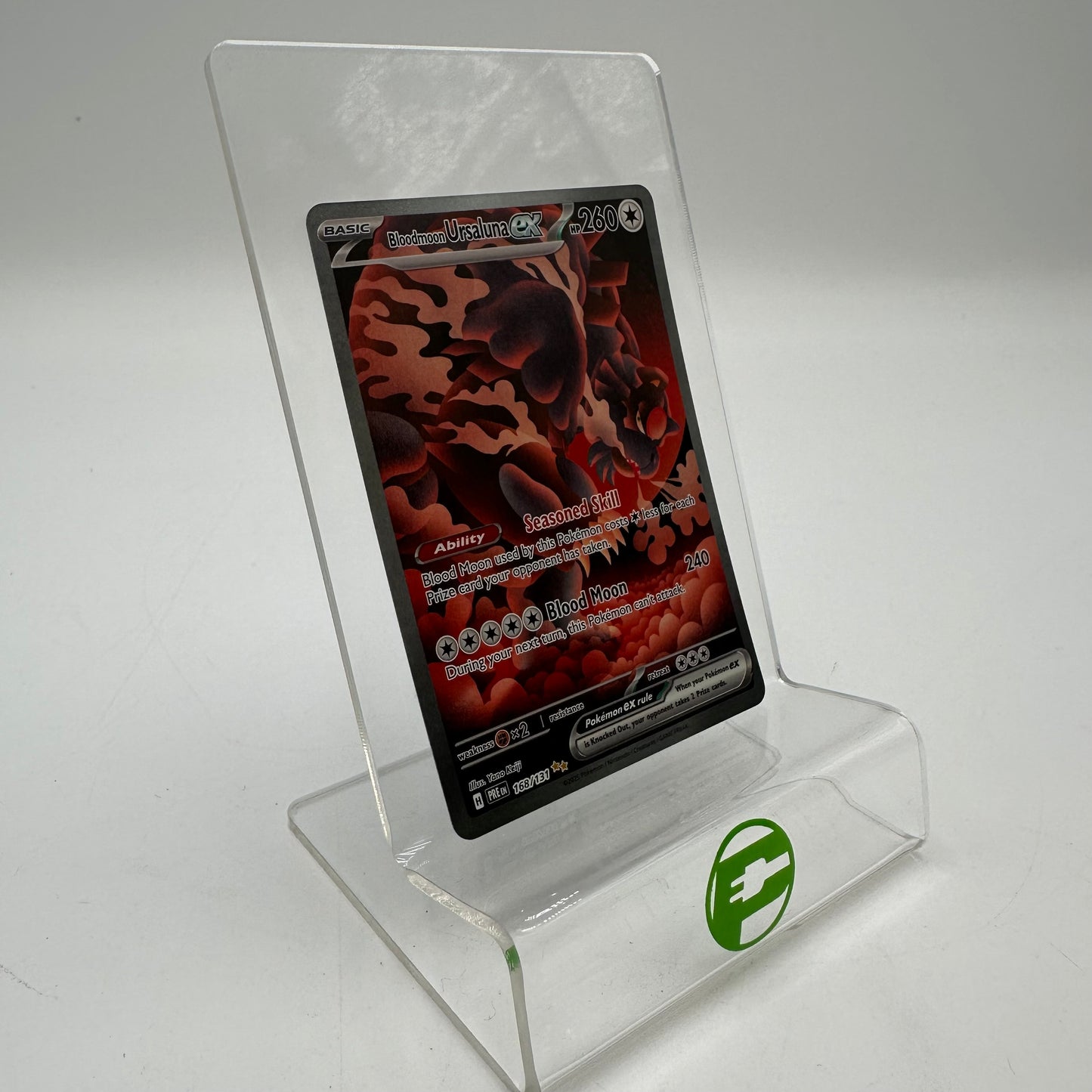 Pokémon TCG Bloodmoon Ursaluna EX #168 Prismatic Evolutions Holo 