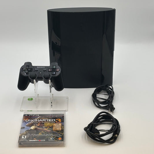 Sony PlayStation 3 Super Slim PS3 250GB Black Console Gaming System CECH-4001B