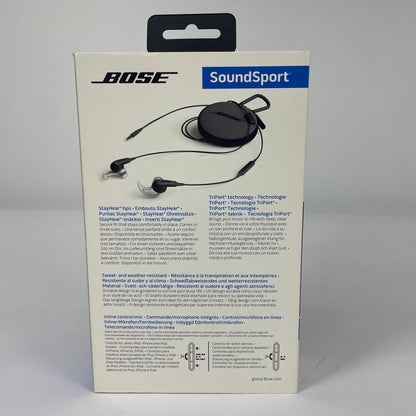 Bose SoundSport In-Ear Wireless Bluetooth Headphones Black/Blue 761529-0020